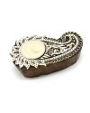 Paisley Wood Tealight Candle Holder